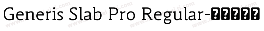 Generis Slab Pro Regular字体转换